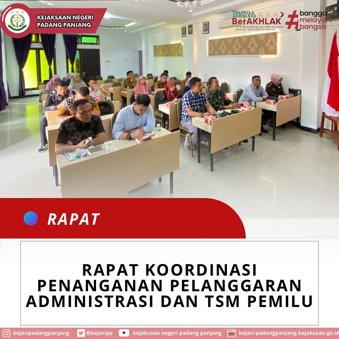 Rapat Koordinasi Penanganan Pelanggaran Administrasi dan TSM Pemilu
