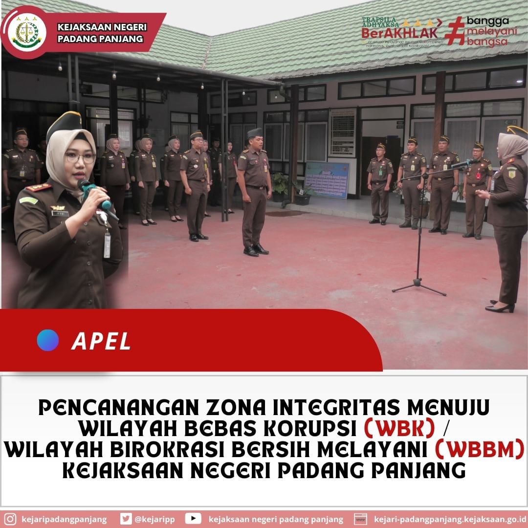 Pencanangan Zona Integritas menuju Wilayah Bebas Dari Korupsi dan Wilayah Birokrasi Bersih dan Melayani (WBK/WBBM)