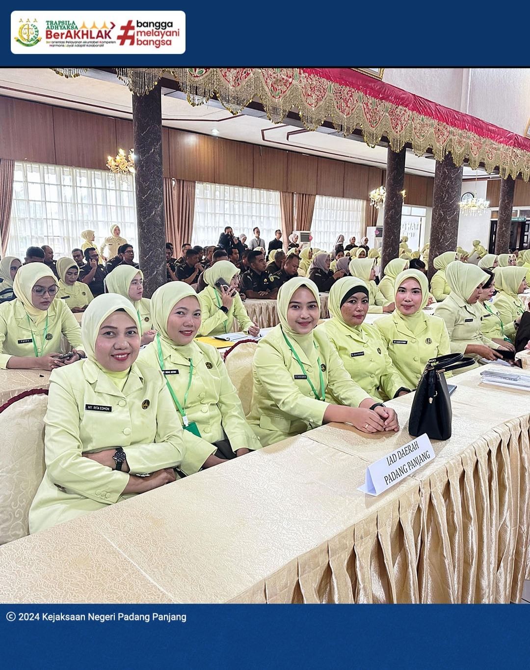 Rapat Pengurus Ikatan Adhyaksa DharmakariniSe-Indonesia Tahun 2024 dan Pertemuan Konsultasi IAD Wilayah Sumatera Barat dengan IAD Daerah Se-Sumatera Barat