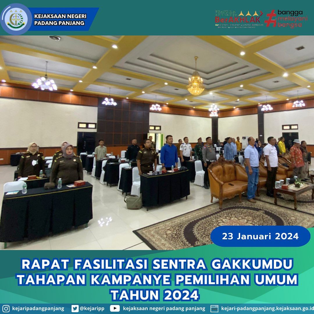 Rapat fasilitasi sentra Gakkumdu tahapan Kampanye Pemilihan Umum Tahun 2024