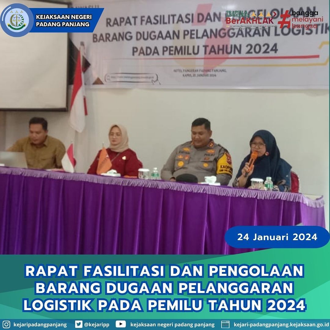 Rapat Fasilitasi dan Pengelolaan Barang Dugaan Pelanggaran Logistik pada Pemilu Tahun 2024
