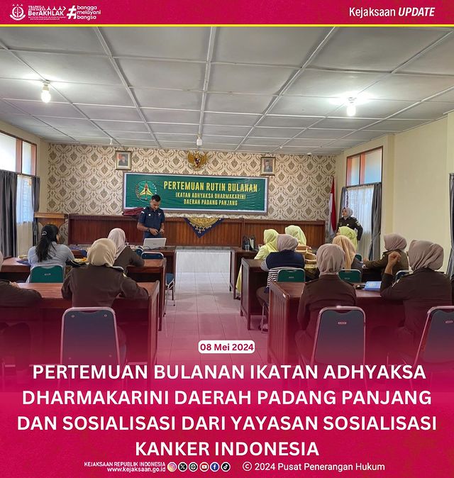 Pertemuan Bulanan IAD Daerah Padang Panjang dan Sosialisasi dari Yayasan Sosialisasi Kanker Indonesia