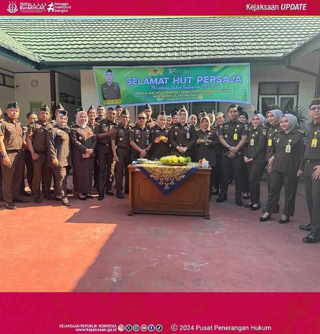 Apel Pagi memperingati HUT Persatuan Jaksa Indonesia (PERSAJA) Ke-73